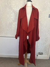 Linea House Of Fraser Ladies Long Jacket. Rust Red. 14. Nwtags. Mr22200