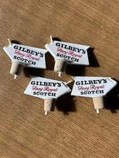 (4) Vintage Gilbey’s Scotch Bottle Toppers