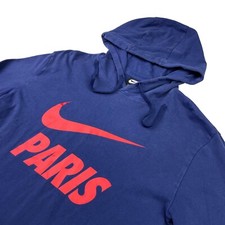 Nike Men's Paris St. Germain Pullover Hoodie Sweatshirt Blue   892550   Medium