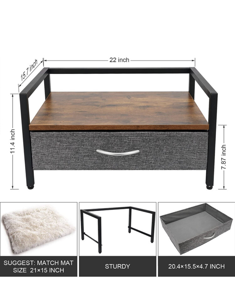 dog bed with storage drawer