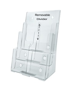 Convertible 3 Or 6 Pocket Brochure Holder Wall Mount Or