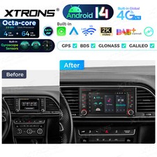 7" für SEAT LEON Autoradio Android 14 8-Kern 4G+64GB GPS Navi mit DVD Global 4G