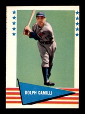 1961 Fleer Baseball Greats (F418-3) #97 Dolph Camilli Diamond Cut - Crease Free