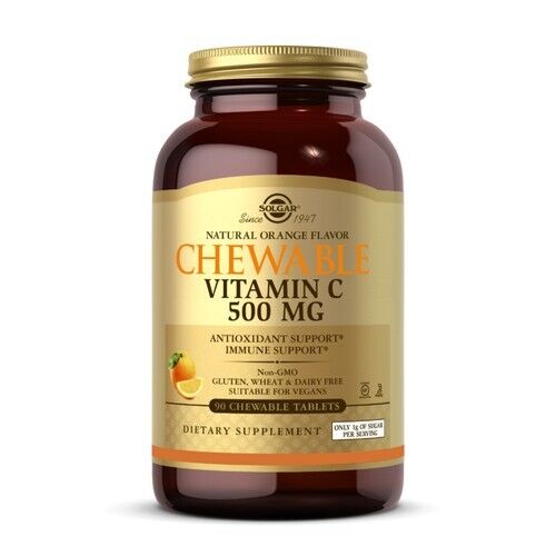 Vitamina C Chewable-Juicy Arancione Gusto 90 Pillole 500 MG - Foto 1 di 1