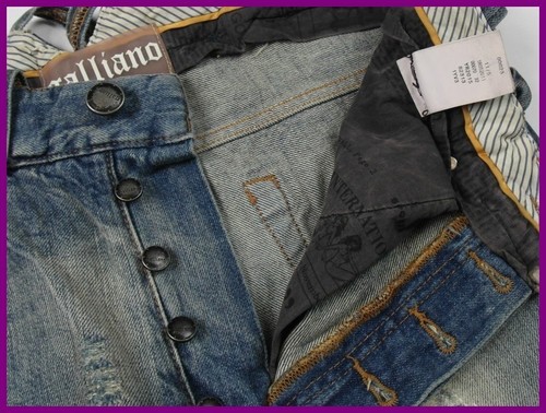 BNWT JOHN GALLIANO 32 YR2015 82313 JEANS 29/43 29x43 29x30,51 100% AUTHENTIC - Picture 7 of 11