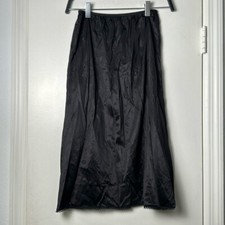 Vintage Black Dawn to Dusk Skirt Slip Size Medium 27/29 Waist