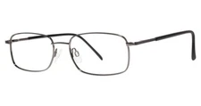 MODERN OPTICAL KODY MEN'S METAL EYEGLASSES 54-18-145 GUNMETAL WITH SOFT CASE