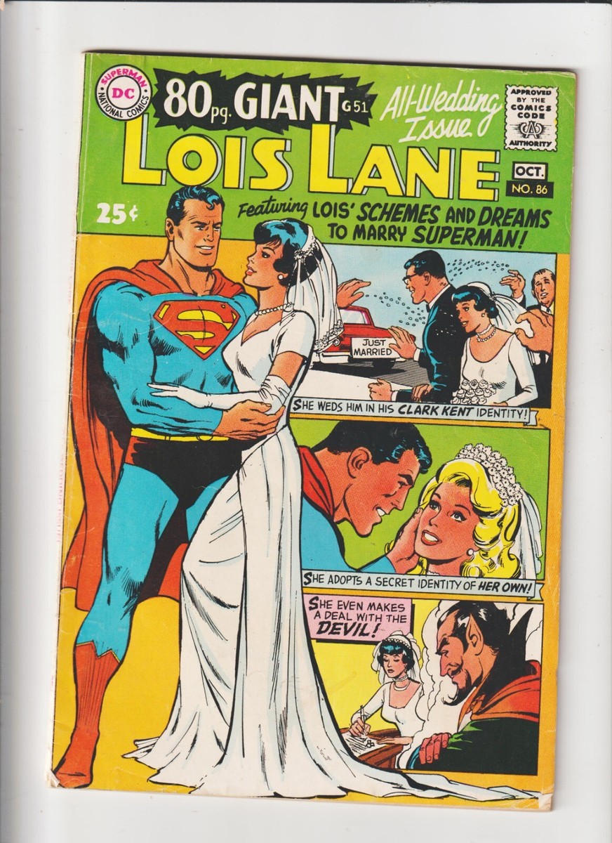 SUPERMAN LOIS LANE 10 COMIC LOT SILVER/BRONZE, 58,61,85,88,6