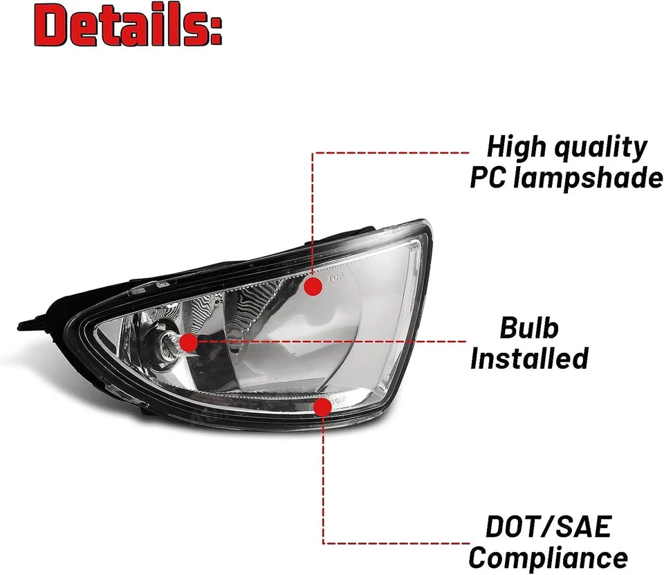 Luces antiniebla de parachoques transparentes para Honda Civic 2004-2005 lámpara de conducción con kit de cableado Foto 4 de 4
