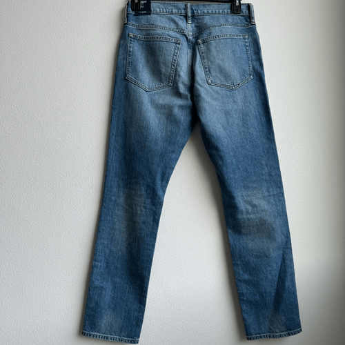 Neu mit Etikett J. Crew Flex Straight Fit Blue Solid Wash Medium Light Jeans Size 31 x 32 - Bild 5 von 8