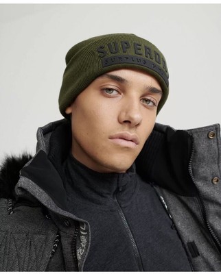 Superdry Mens Surplus Silicone Beanie 