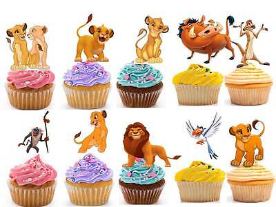 25 X The Lion King Edible Cup Fairy Cake Toppers Party Premium Wafer Stand Up Ebay