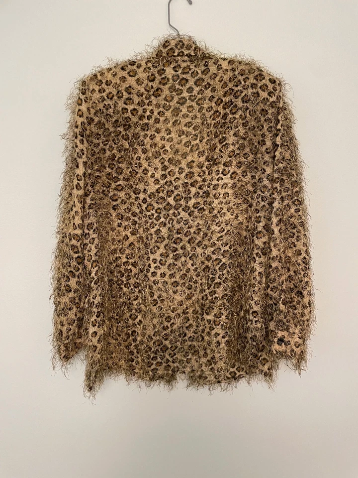 Chaqueta Blazer Mujer Vintage Talla Grande Estampado Leopardo Difusa Mob Esposa Años 90 Y2K Foto 4 de 4