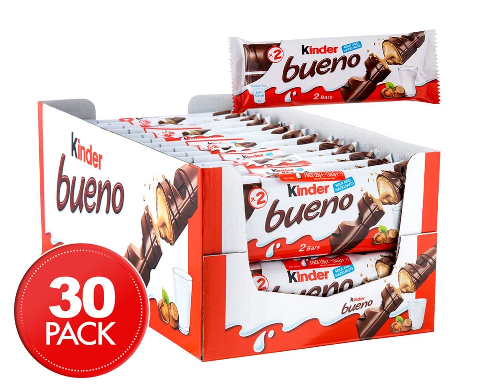 Kinder Bueno Chocolate Bar Hazelnut Chocolate/White - 1p 10p 30p 60p 90p 120p - image 2 of 4