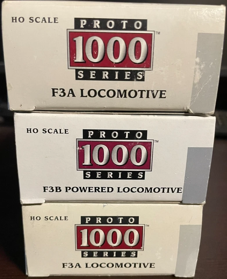 LIFE-LIKE PROTO 1000 HO - F3 Diesel Locomotive - ABA Set - Burlington - Image 3 of 4