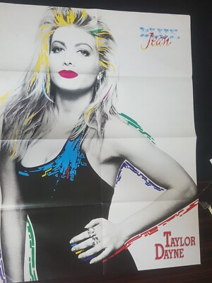 Taylor Dayne 68x52cm Turkish Blue Jean Magazine Poster 80s
