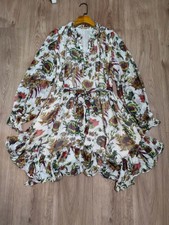 Ulla Johnson Ladies Silk Long Sleeve Printing Mini Dress