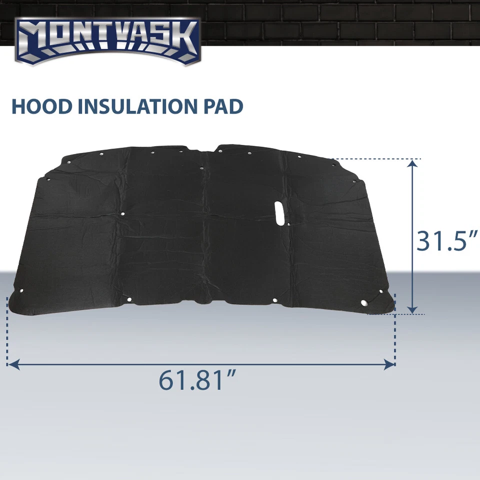 Hood Insulation Pad Fit For 1999-2007 Ford F250 F350 F450 Super Duty Excursion - Image 3 of 4