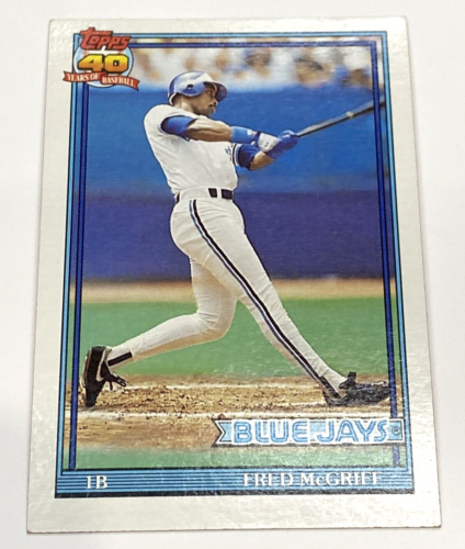 Fred McGriff 1991 Topps #140 Toronto Blue Jays Card  - Afbeelding 1 van 2