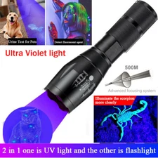 Super Bright 120000lm UV Torch Ultra Violet Flashlight Blacklight Light Lamp LED