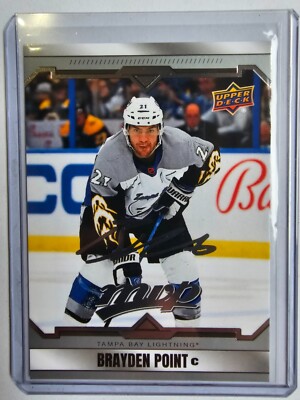 2024-25 UD MVP Brayden Point Silver Script Tampa Bay Lightning