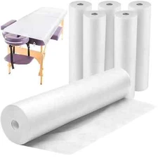 Bzbuy Disposable Non Woven Bed Sheet Roll Massage table roll 30gms Thick  6PCS