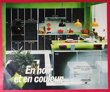 Publicité de presse Cuisines MOBALPA en Noir et en Couleur 1976
