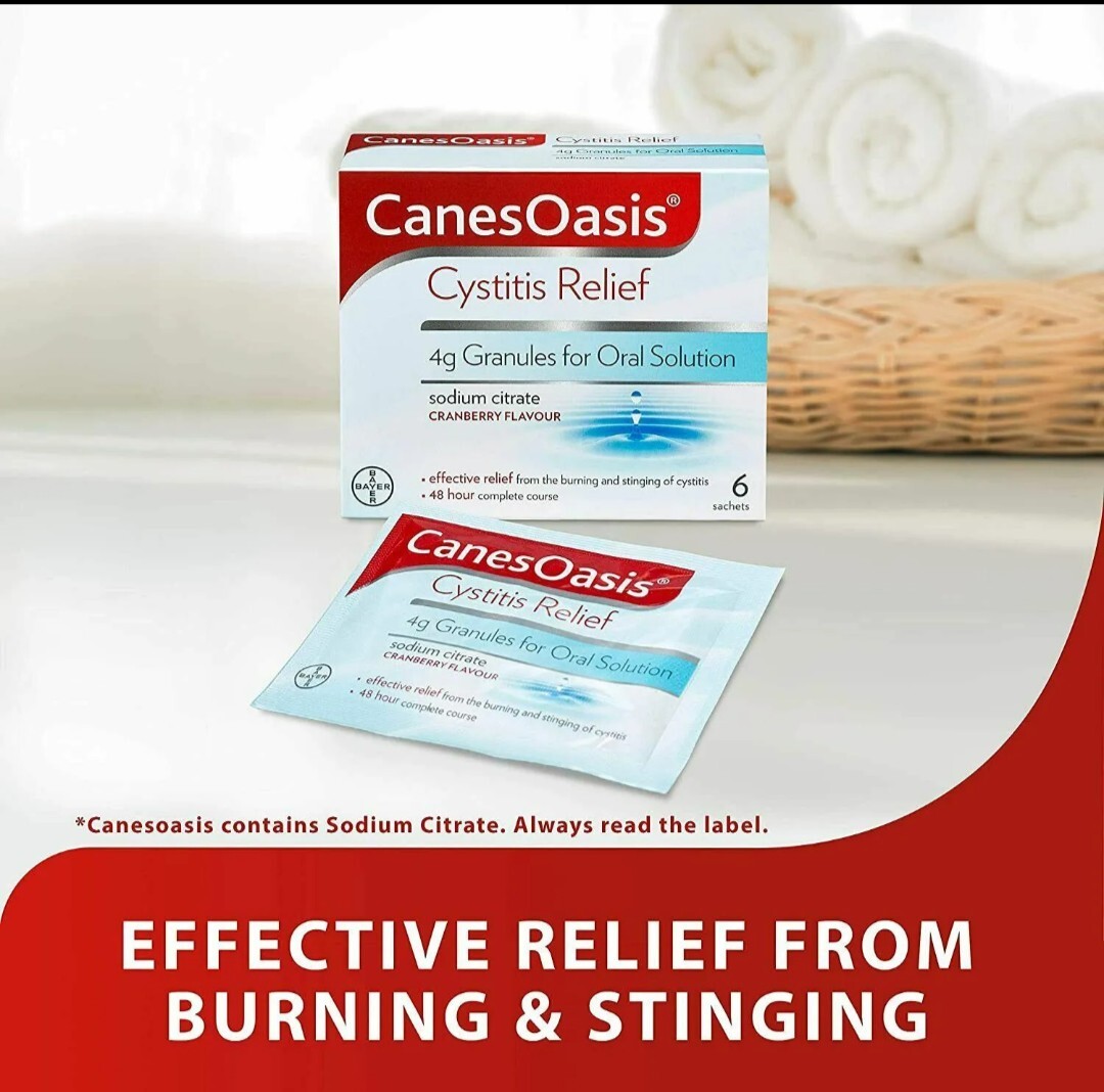 Canesten CanesOasis Cystitis Relief for Urine Infection 6 Sachets Pack