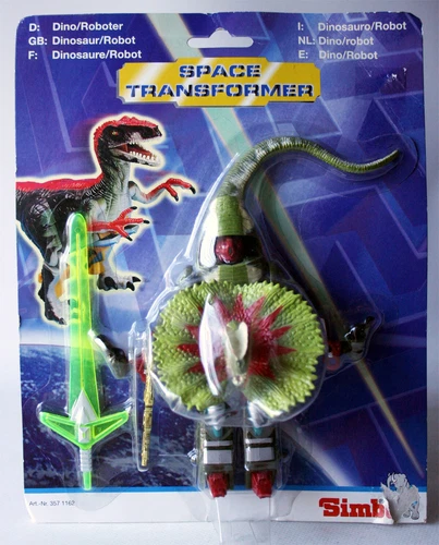 RARE VINTAGE 90'S SPACE TRANSFORMER DINO BOT DINOSAUR  ROBOT SIMBA NEW SEALED !