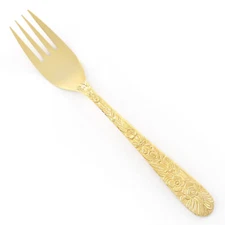 Lifetime Cutlery FLORAL GARDEN Gold Electroplate Golden LCU23 CHOICE Flatware