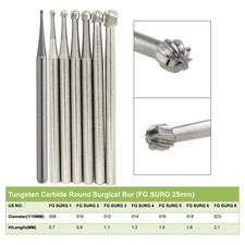 WAVE Dental FG SURG Burs 25mm Long High Speed Round Surgical Carbide Bur 6 8 1/4