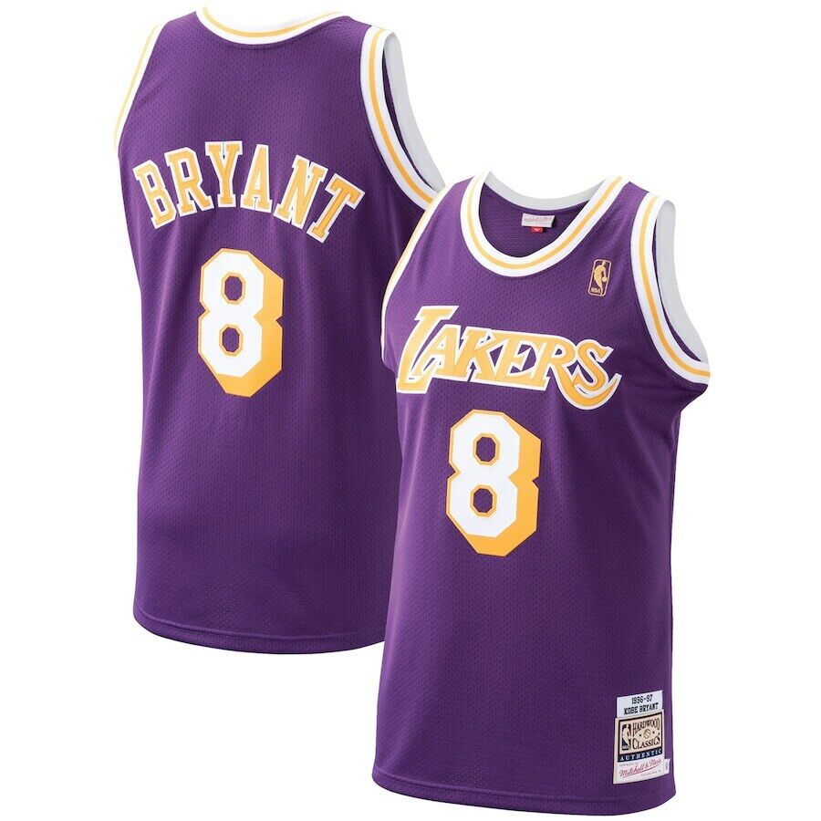 Los Angeles Lakers Kobe Bryant #8 Mitchell Ness Purple 1996 Los Angeles Lakers Kobe Bryant #8 Mitchell Ness Purple 1996