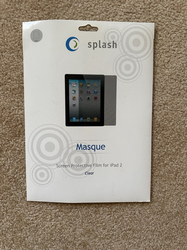 Splash Screen Protective Film for iPad 2 - Clear - Open Box, 1 screen protector