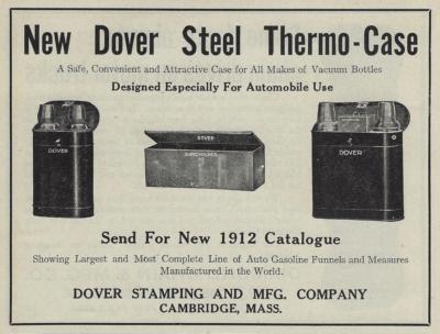 1911 Dover Steel Thermo-Case Ad/ Auto cases/ not Thermos brand bottles