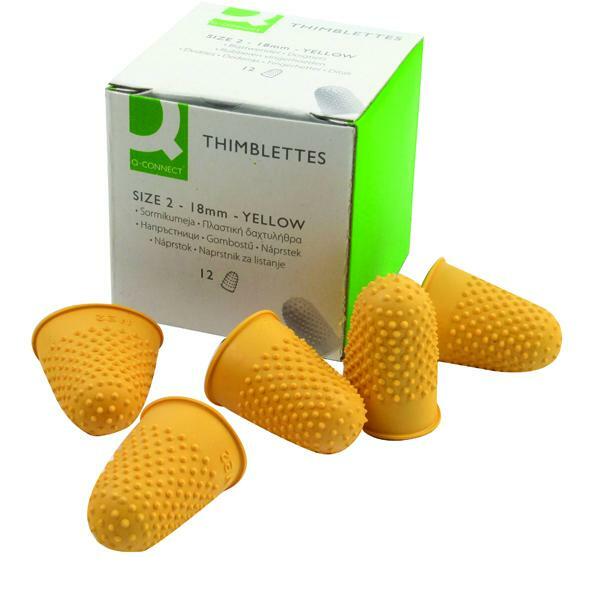 Q-Connect Thimblettes Size 2 Yellow (Pack Of 12) Ref - Image 3