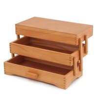 Milward NäH-Bastelkasten Holz Aufklappbar/ 35 X 18 X 18 Cm NäHkäStchen NäHkasten