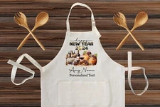 Customized Chef Inspired Apron BBQ Chef Happy New Year 2024 Kitchen Apron