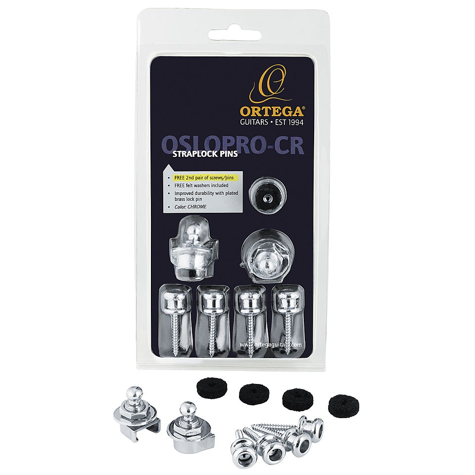 Endpin Ortega Strap Locks OSLOPRO-CR Gurtpin End Pin Gitarre NEU 4190₽
