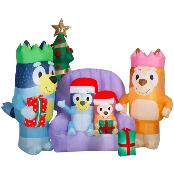 6.6’ Bluey Family Christmas Inflatable 2025 Gemmy Indoor Outdoor Yard Decor NEW