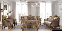 Luxus Garnitur Set 5Tlg Sofagarnitur 3+3+1+1 Sitzer Couchtisch Sofa Sofas Sessel