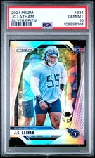 2024 PANINI PRIZM SILVER PRIZM #334 JC LATHAM ROOKIE RC PSA 10