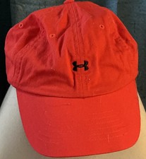 Under Armour Hat Cap Strapback Womens orange Adjustable baseball logo