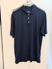 Brooks Brothers Performance Series Polo Shirt Mens Size M Navy Blue Short Sleeve