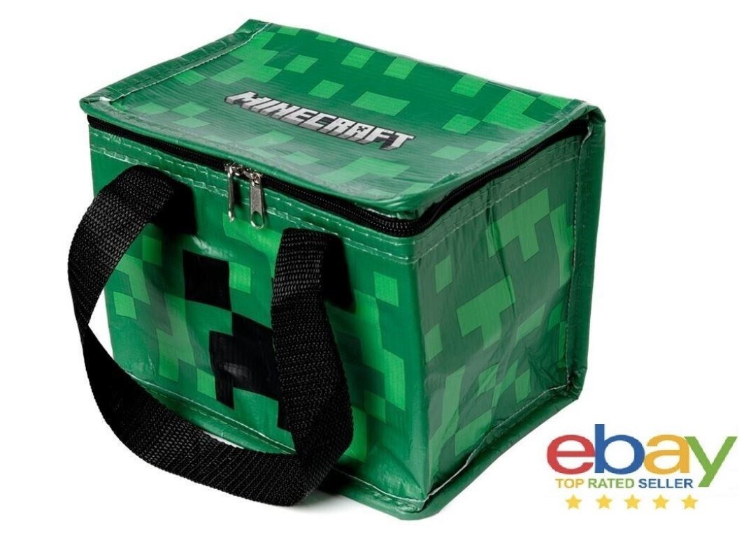Minecraft Creeper Cooler Bag/Lunch Bag Box -  Kids Childrens Minecraft Gifts