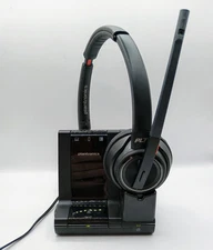 Plantronics Wireless Stereo Headset and Base, W8200 W8200B, Fully Tested NICE