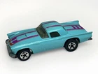Vtg 1977 Hot Wheels ’57 T-Bird Turquoise Fuchsia Red Tampo HK 1:64
