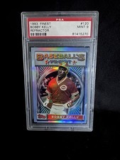 1993 Topps Finest Roberto Kelly Refractor #120 Cincinnati Reds PSA 9