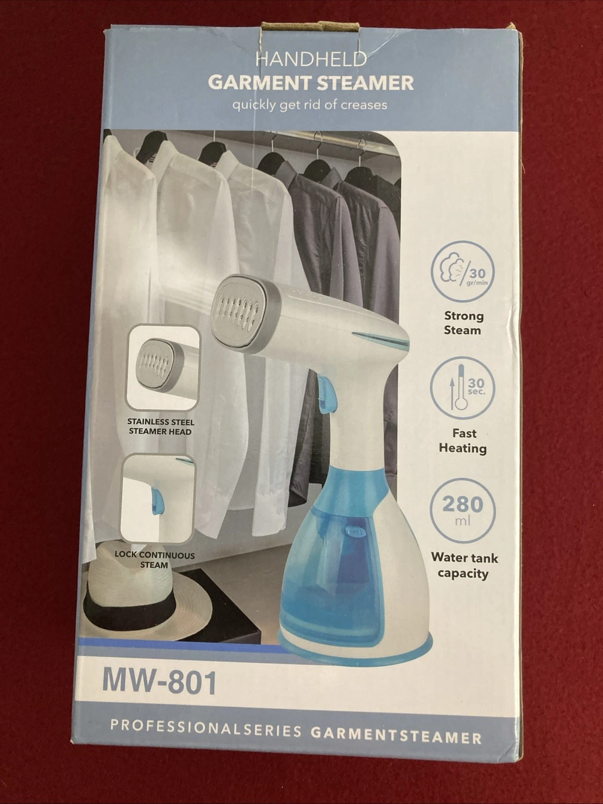 Handheld Professional Garment Steamer MW-810 With Attachments New In Box