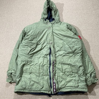 Vintage Helly Hansen Parka Jacke Herren 3XL* grün Daunen wattiert 90er
