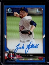 2018 Bowman Zack Littell Chrome 1st Prospect Auto Blue Rookie RC #/150 Twins